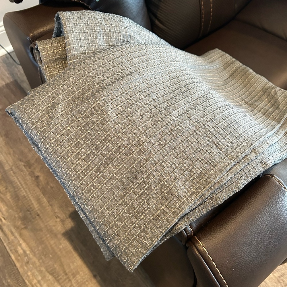 Gray Textured Curtains - 2 panels